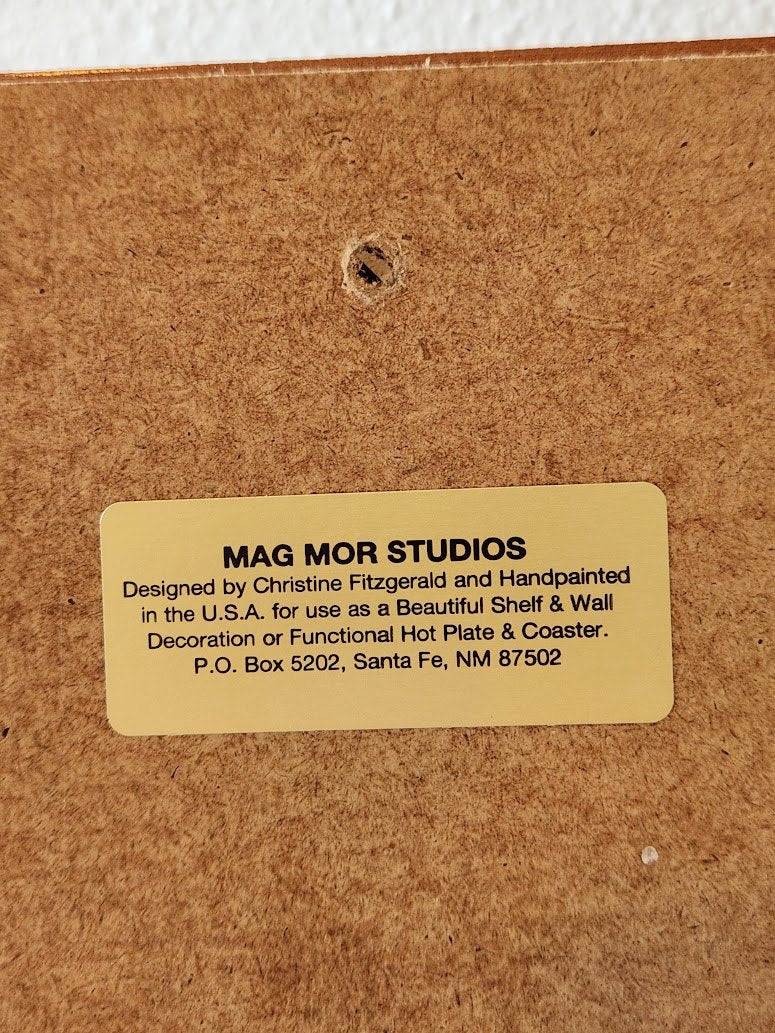 Santa Fe Mag Mor Studios Vintage Handpainted Tile