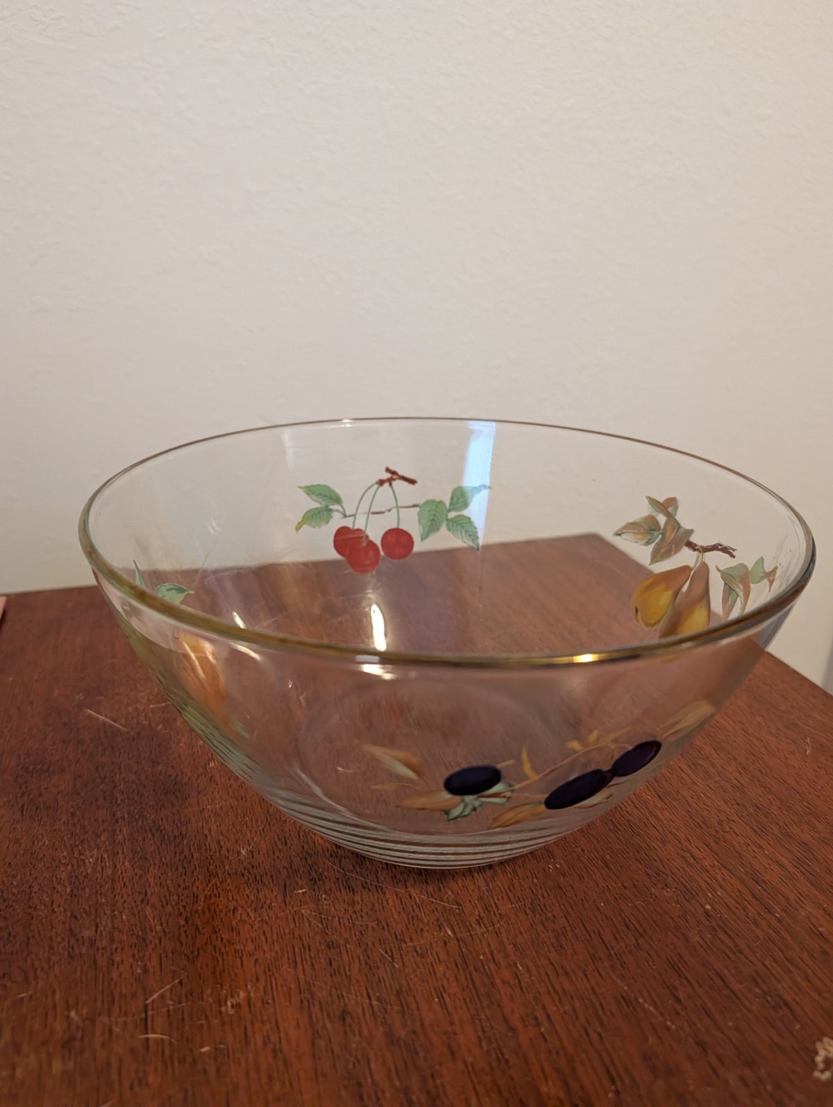 Vintage Glass Fruit Bowl