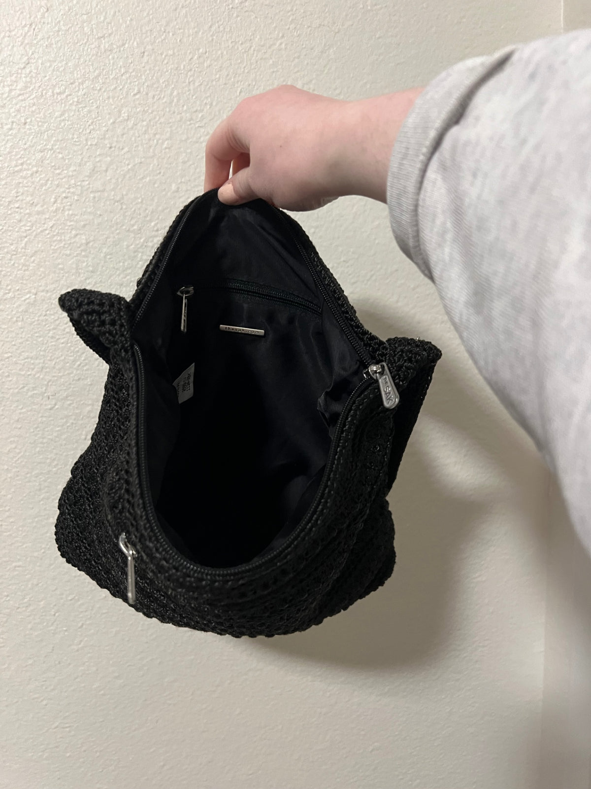the Sak Black Crochet Purse