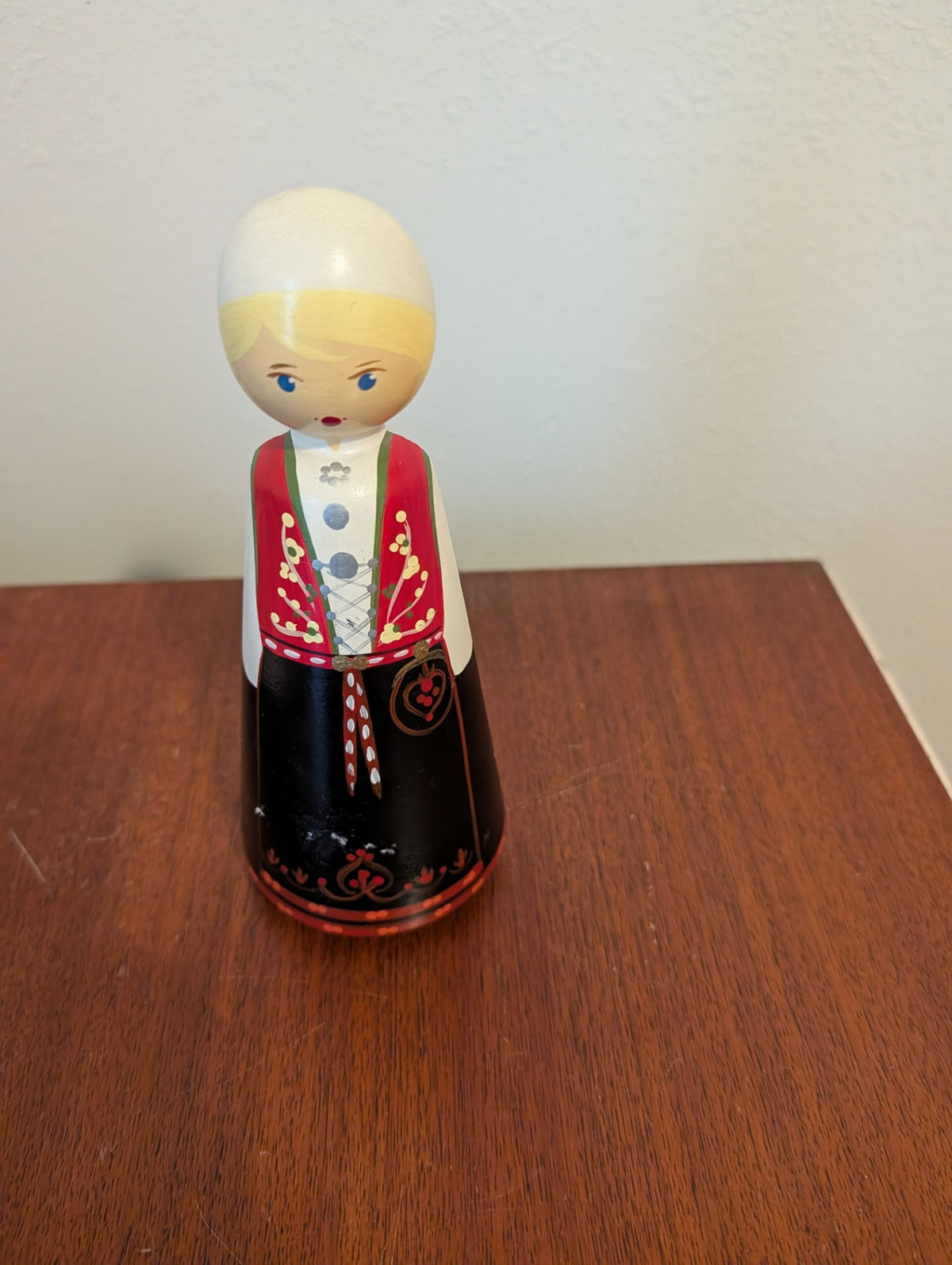 Vintage Swedish Folk Art Girl