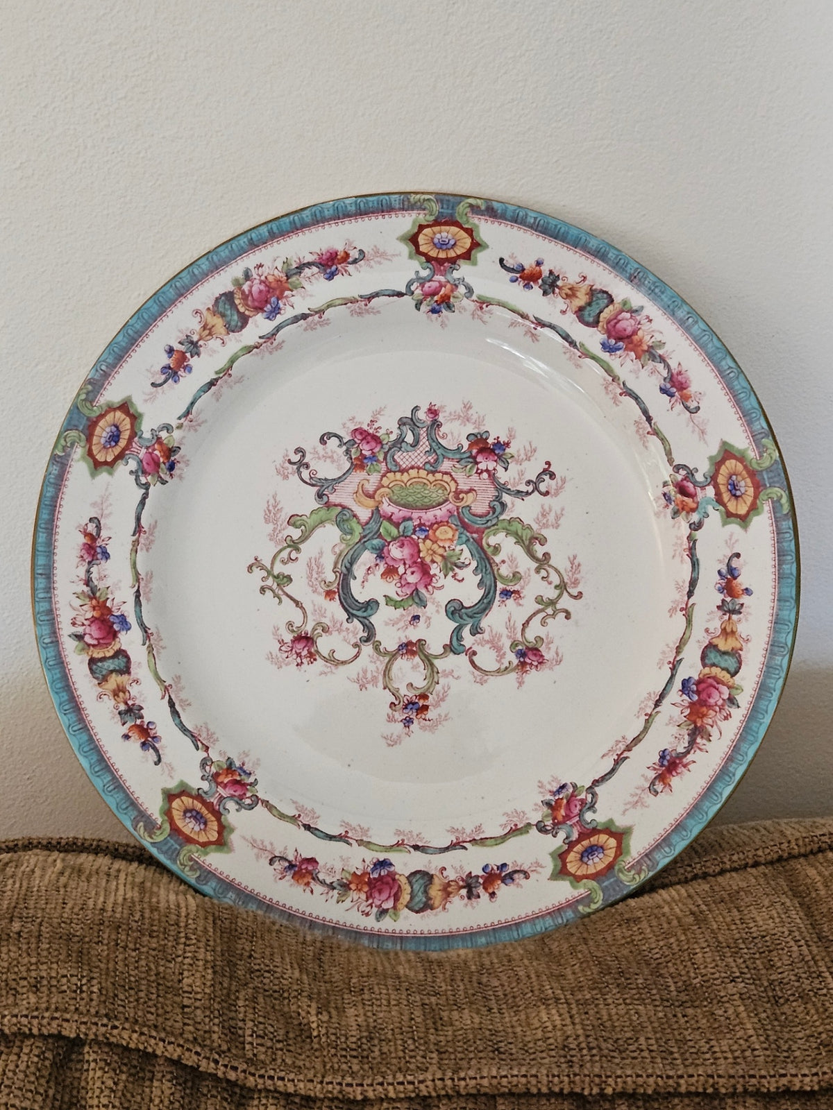 Antique Cauldon plate w/hand painting. England