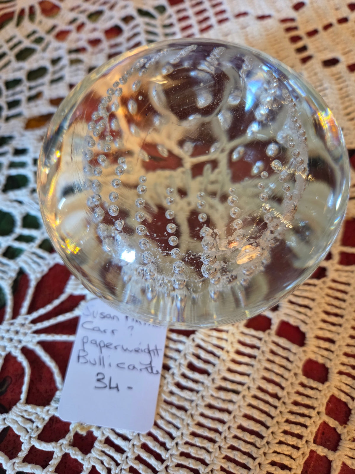 Bullicante clear paperweight