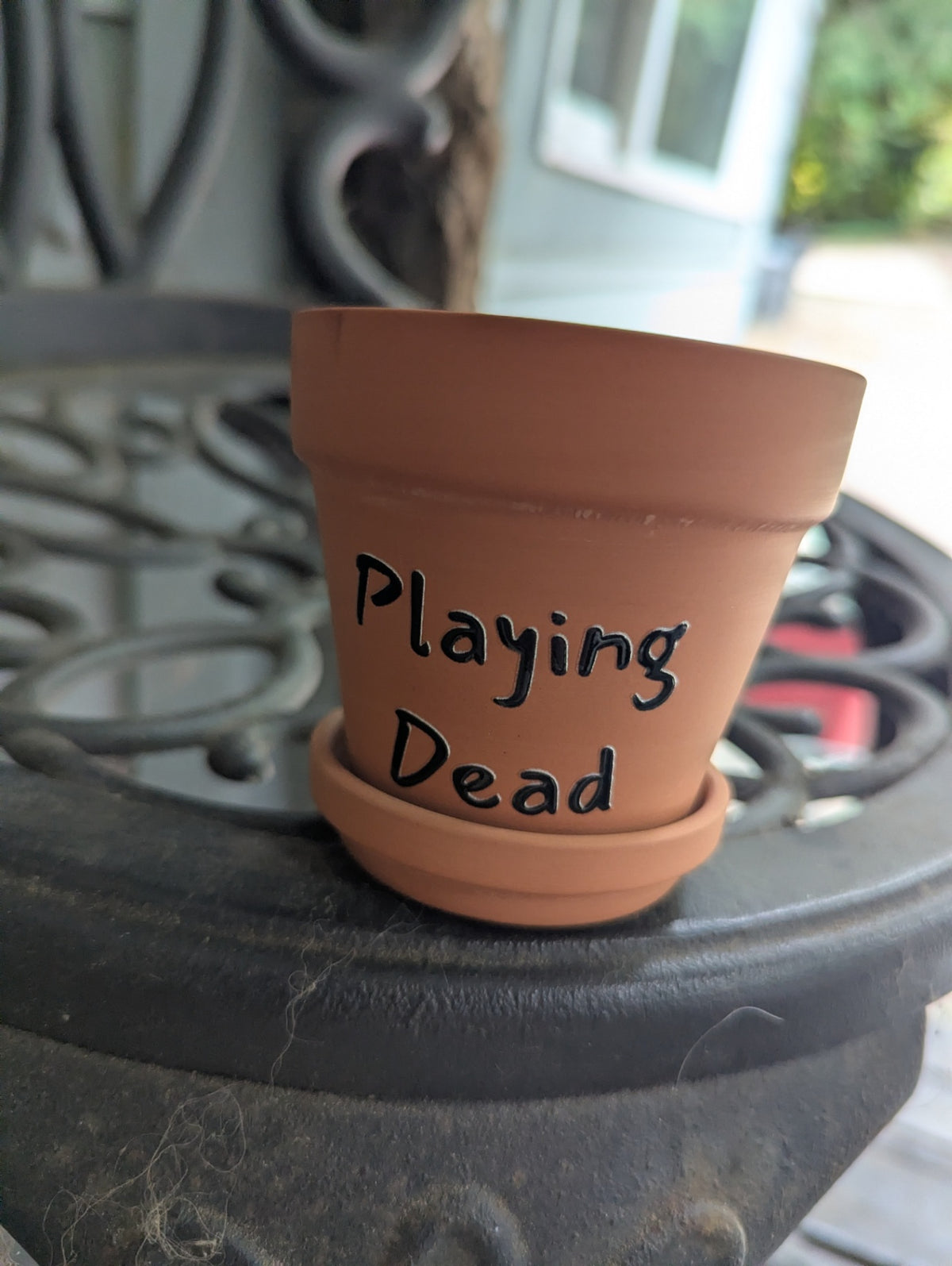 3" Playing Dead planter