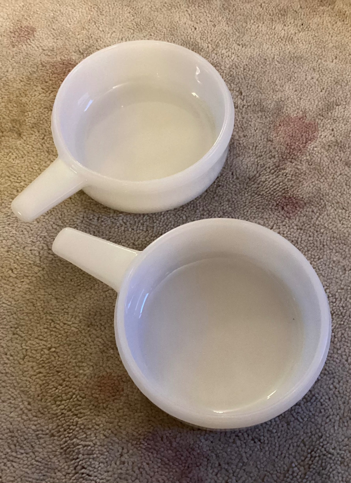 PAIR OF VTG MILK GLASS BOWLS