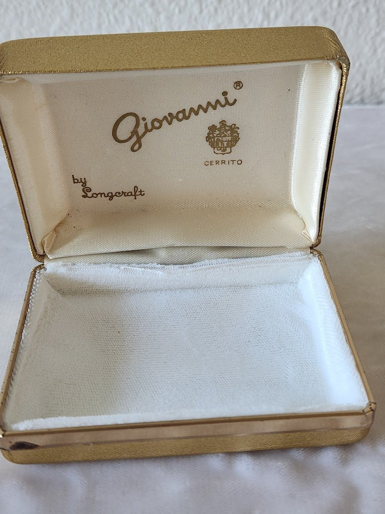 1966 Giovanni Christmas Rose Brooch with Case & Legend Card
