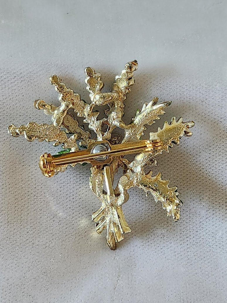 Scottish Thistle & Heather Brooch
