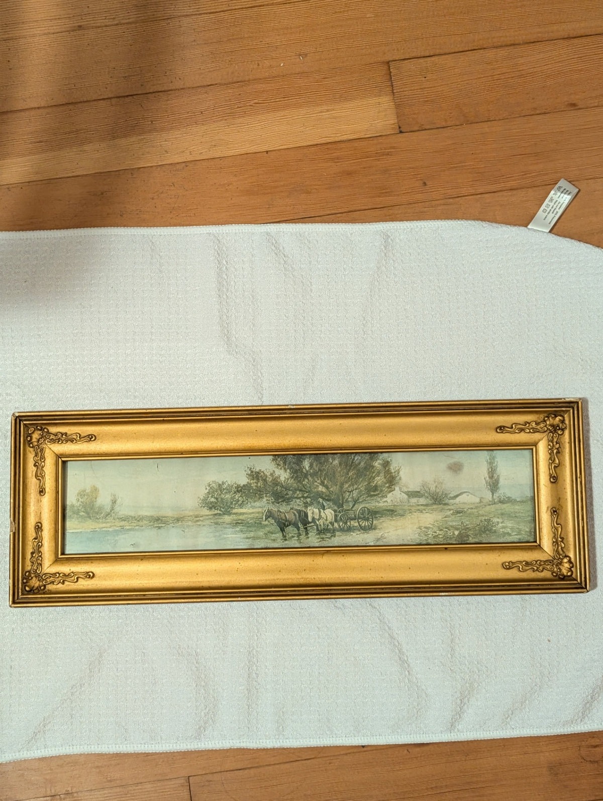 Vintage Panoramic Farm Scene (some age damage to the frame)
