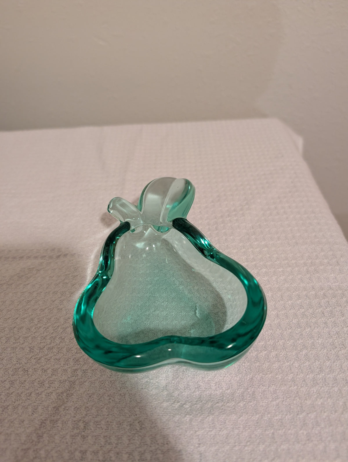 Vintage Vannes Le Chatel Crystal Pear Trinket Dish