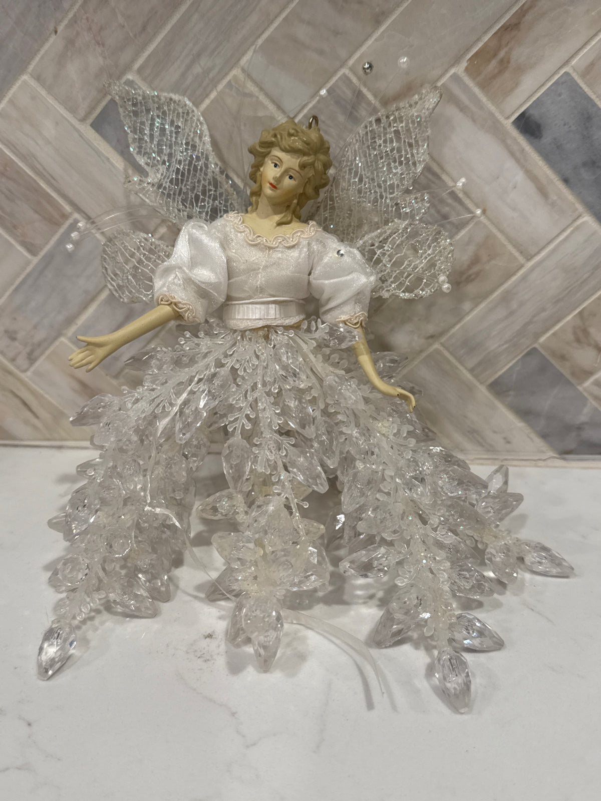 Christmas Ornament Beaded Angel