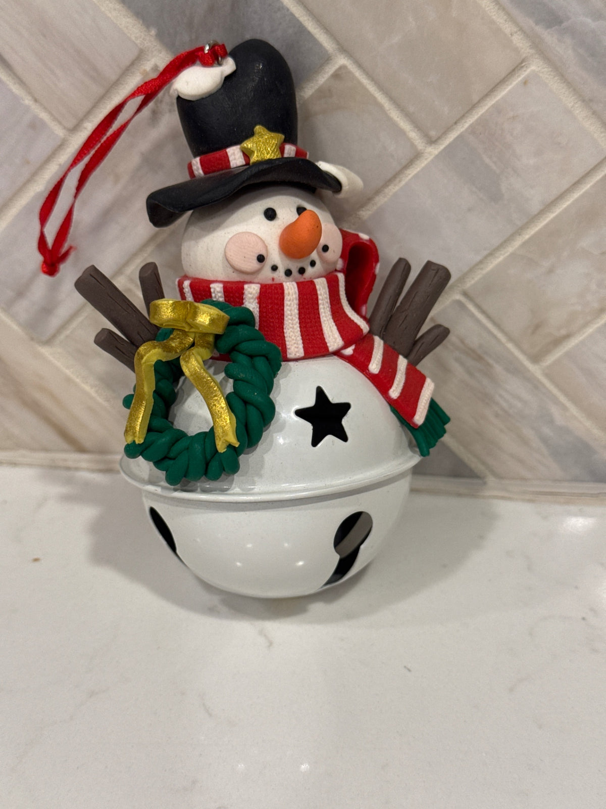 Christmas Ornament Snowman Bell