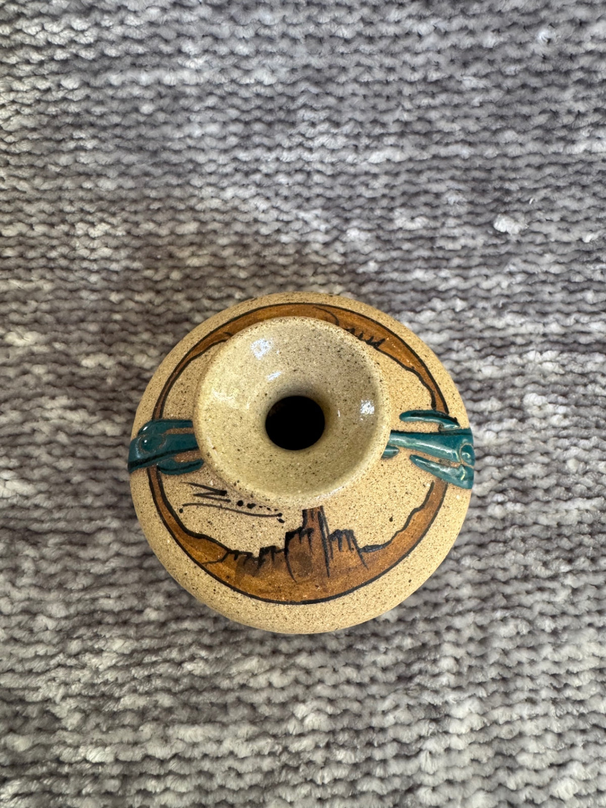Vintage Clay vase signed “Rodoug” saguaro cactus