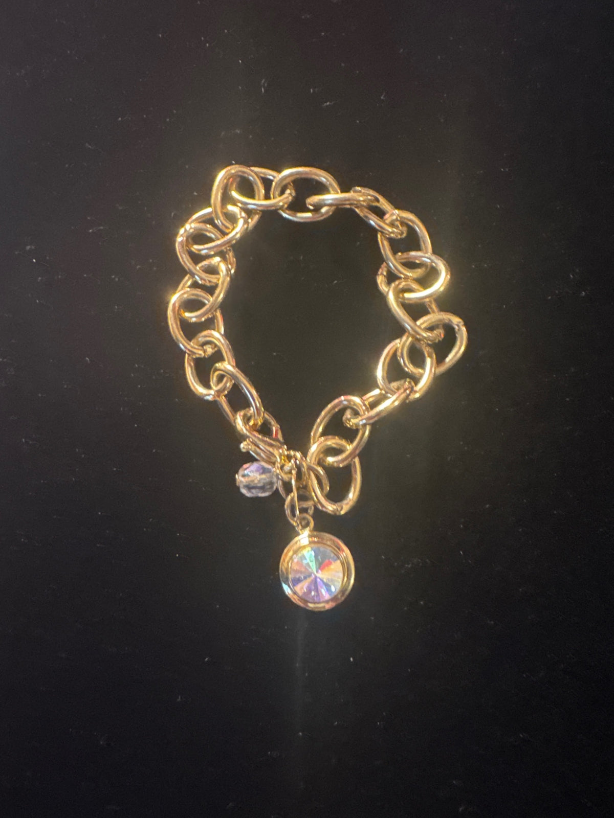 Gold tone link bracelet