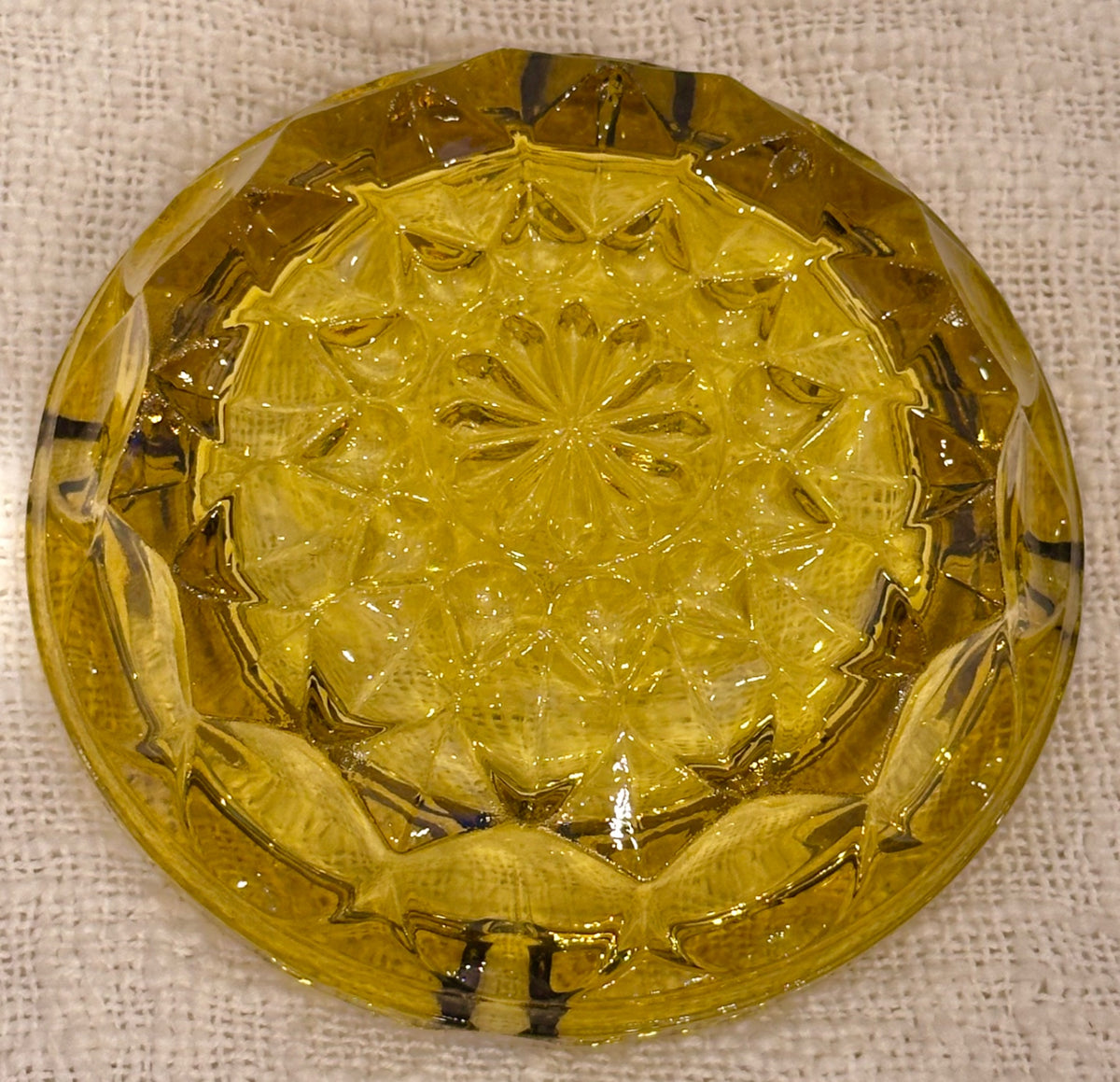 MCM Anchor Hocking Fairfield Amber glass ashtray