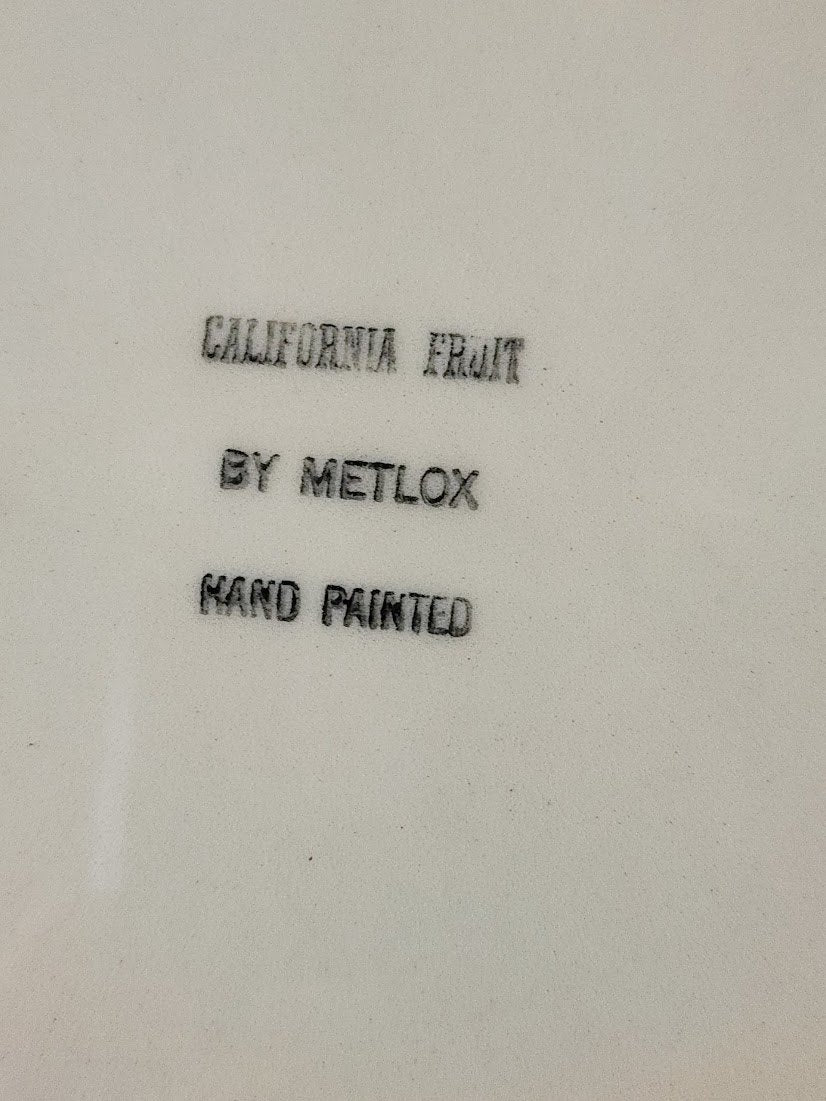 Midcentury Metlox California Fruit 13 Inch Platter