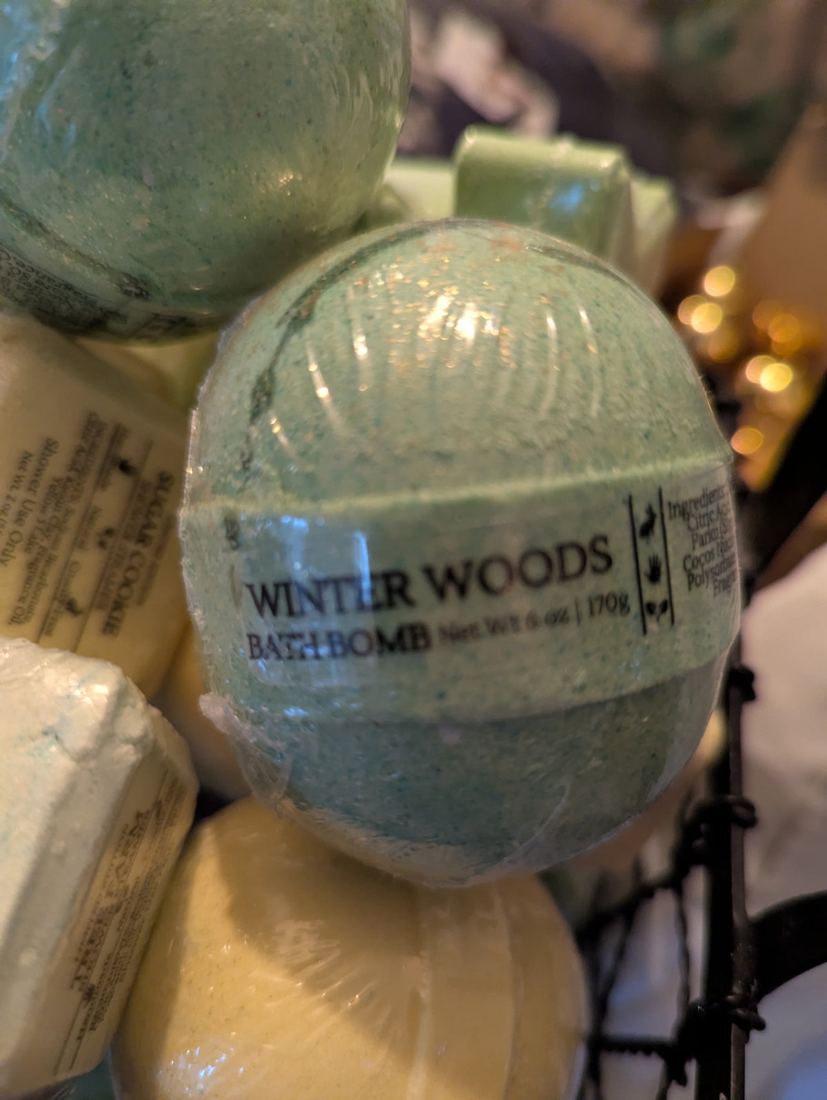 Bath bomb winter woods