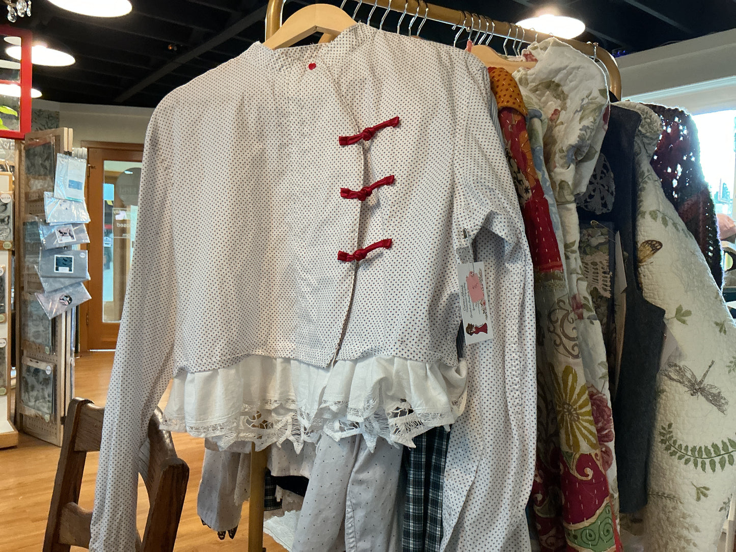 Blouse - red, white & blue