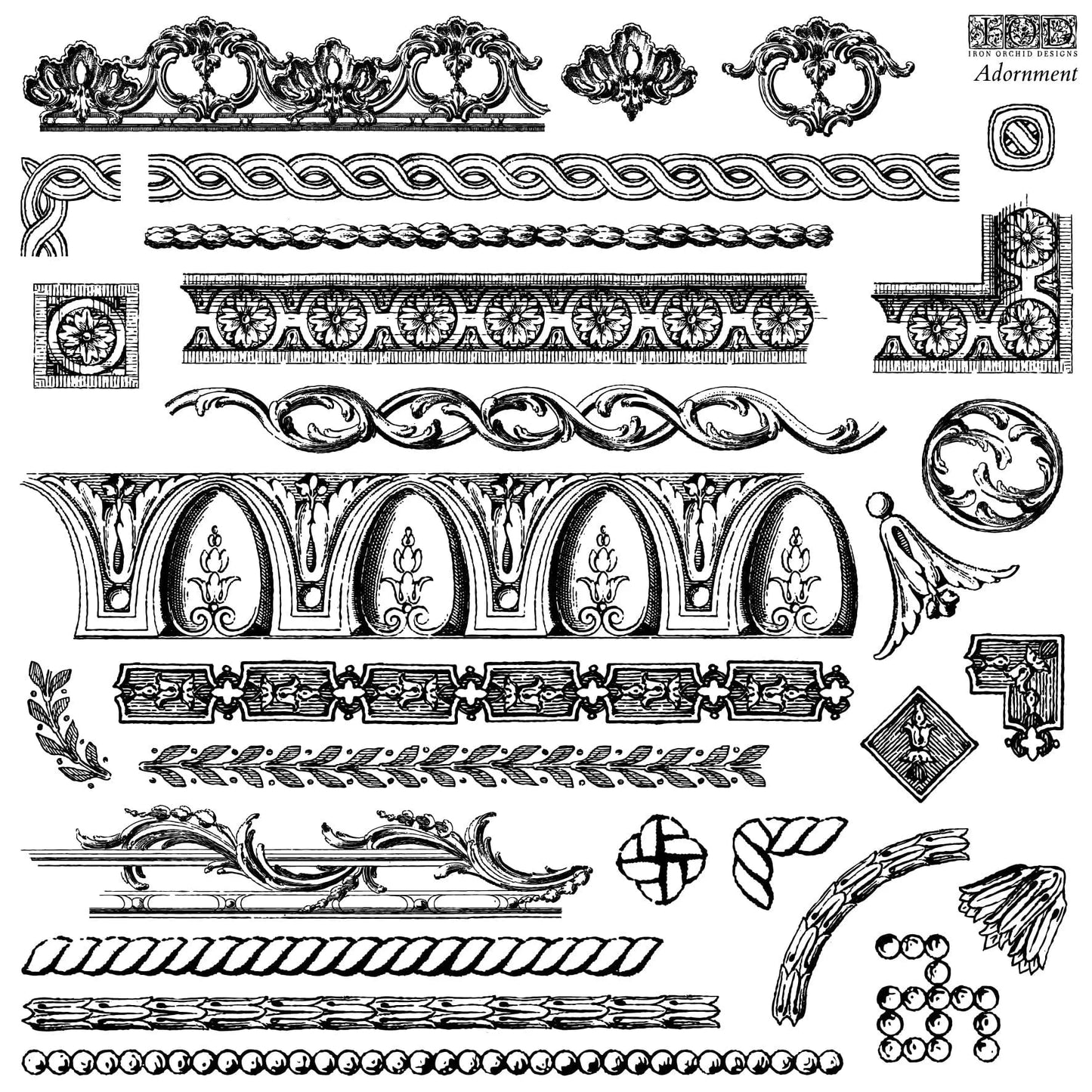 Adornment 12x12 IOD Stamp (1 sheet)