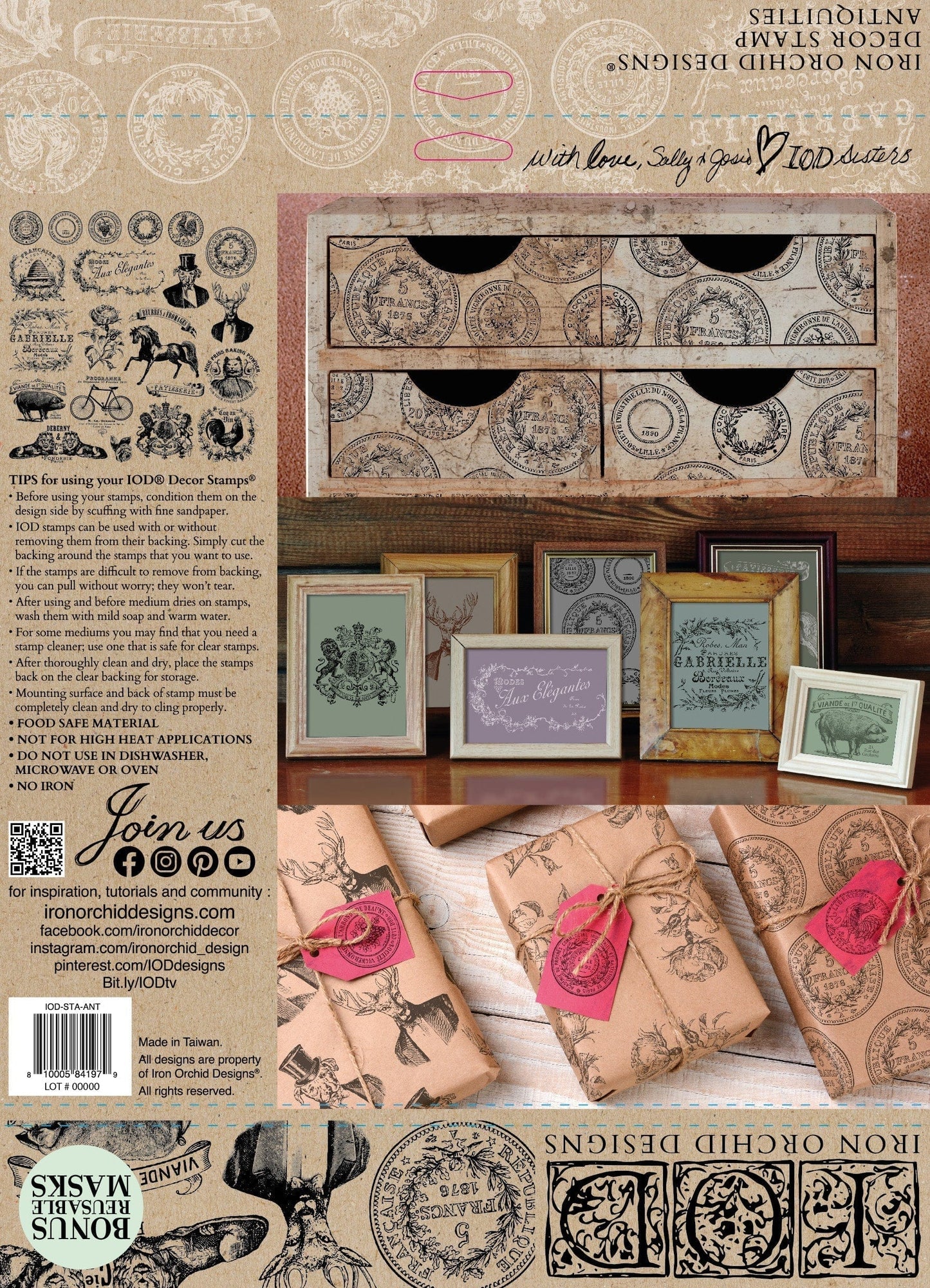 Antiquities 12x12 IOD Stamp (1 Sheet)