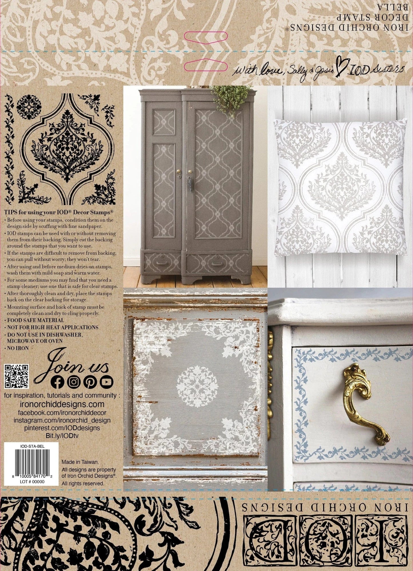 Bella 12x12 IOD Stamp (1 Sheet)