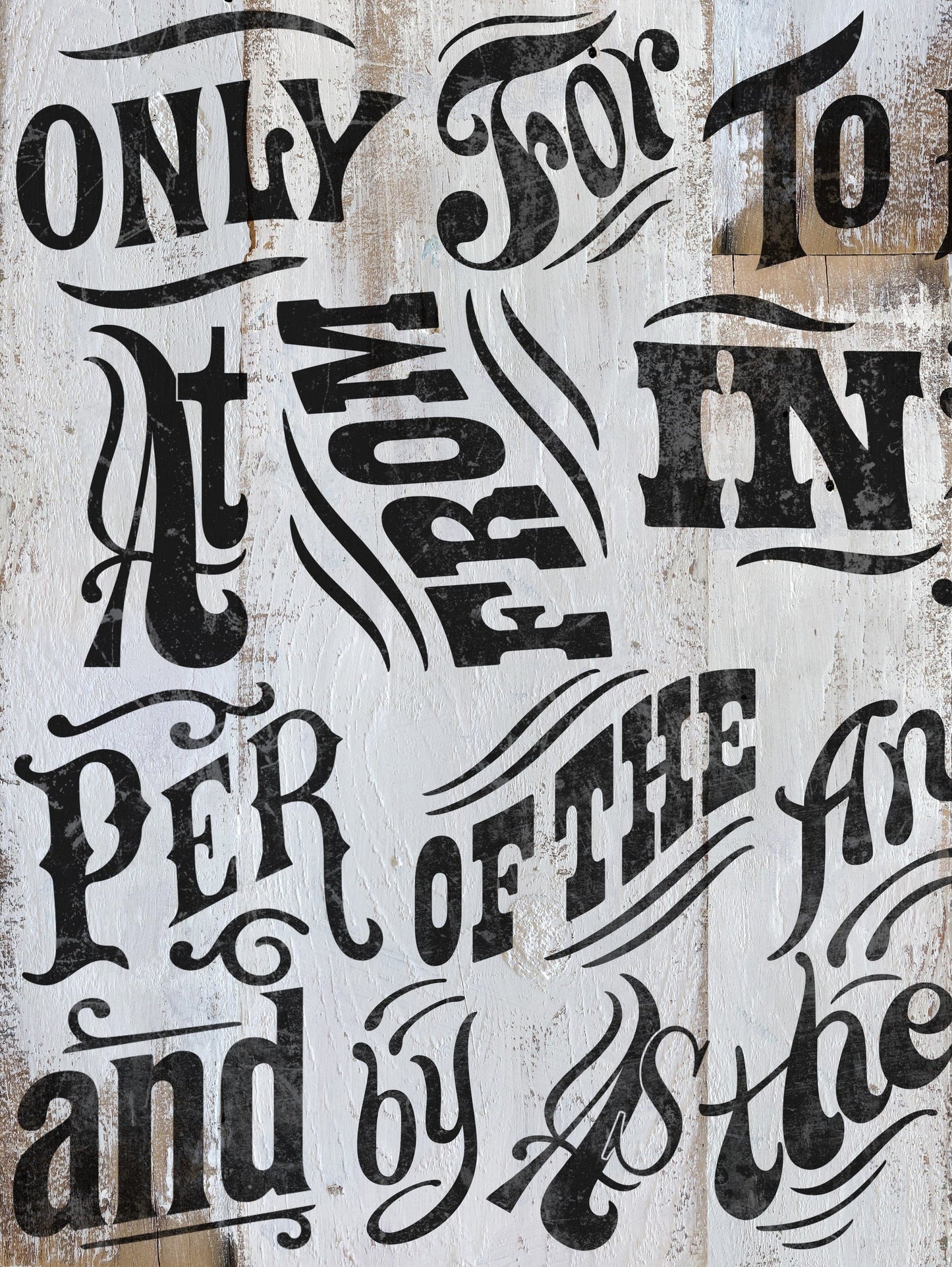 Locker61 Stamping Materials Block Type 12x12 IOD Stamp (1 sheet) *RETIRED*