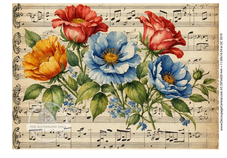 Blossom Melody Decoupage Rice Paper (DC5019)
