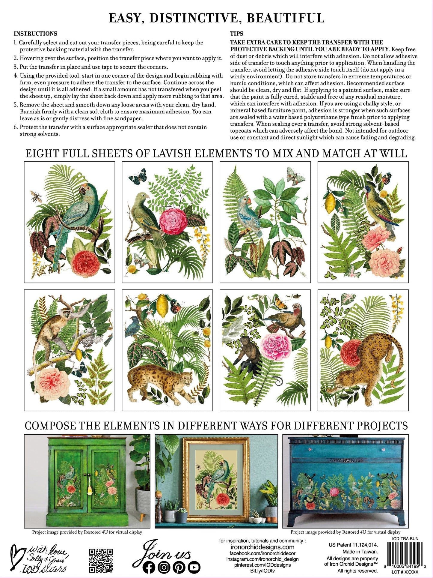 Bungalow IOD Transfer 12x16 Pad (8 sheets)