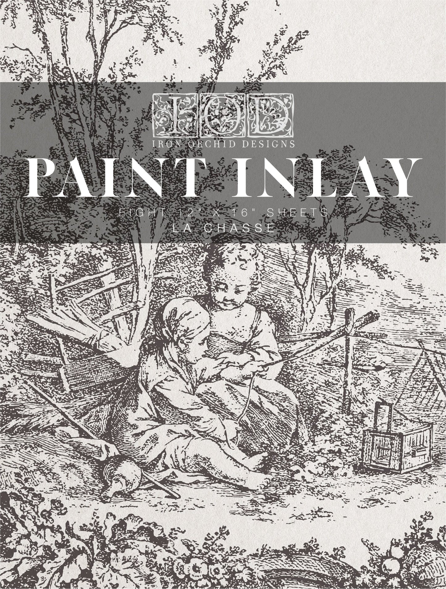 La Chasse IOD Paint Inlay 12x16 (8 Sheets)