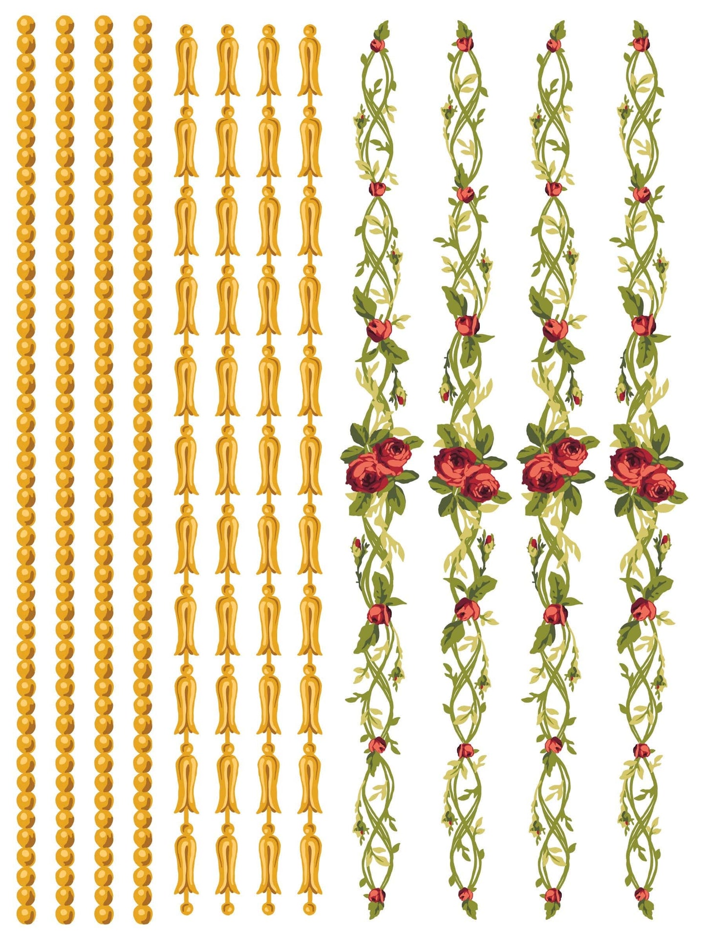 Petite Fleur Red IOD Paint Inlay 12x16 (4 Sheets)