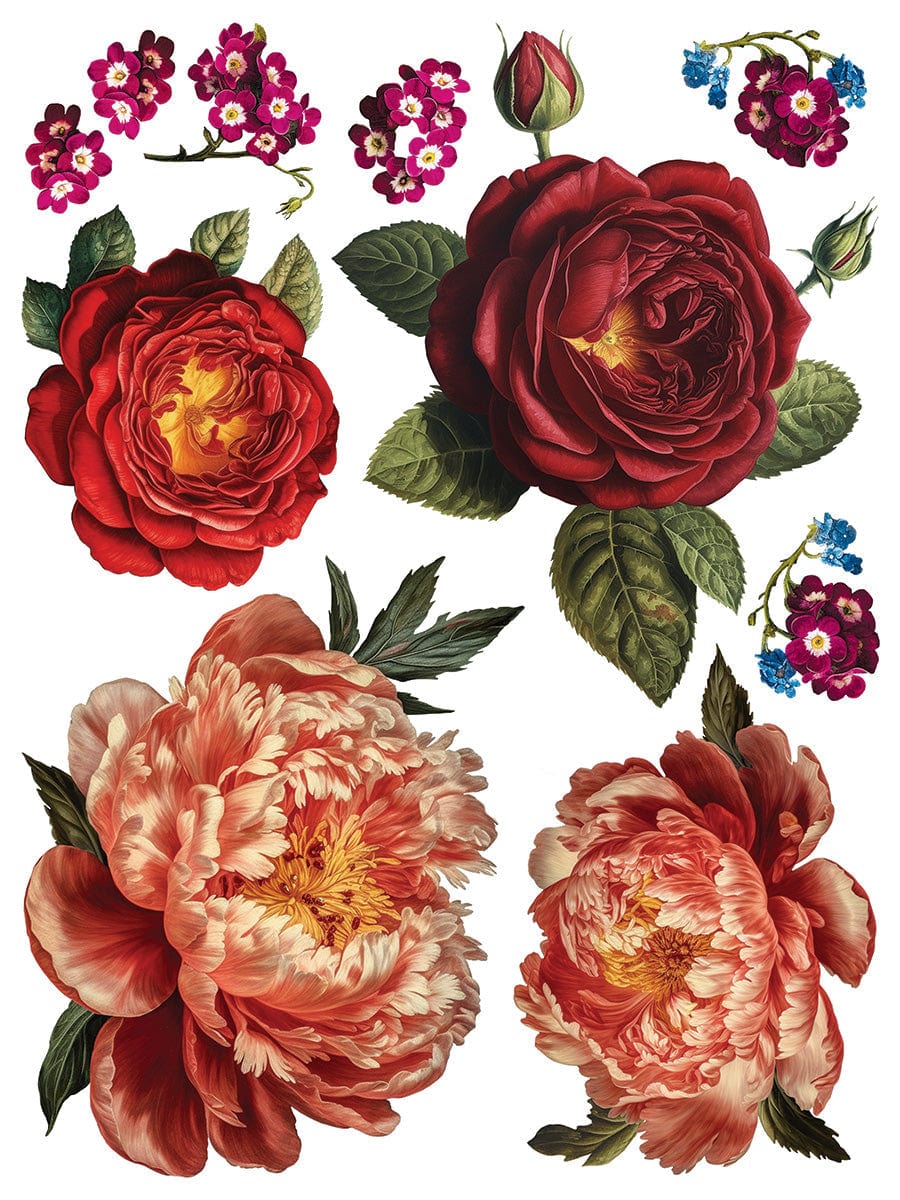 Collage de Fleurs IOD Transfer 12x16 Pad (8 sheets)