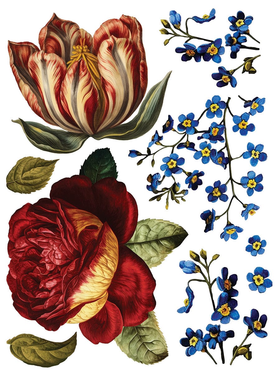 Collage de Fleurs IOD Transfer 12x16 Pad (8 sheets)