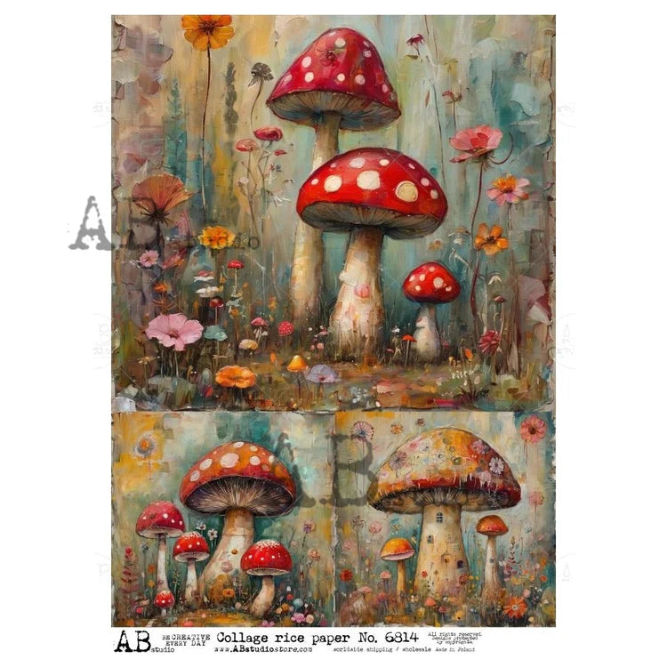 Fabulous Mushroom Trio (AB Studios No 6814)