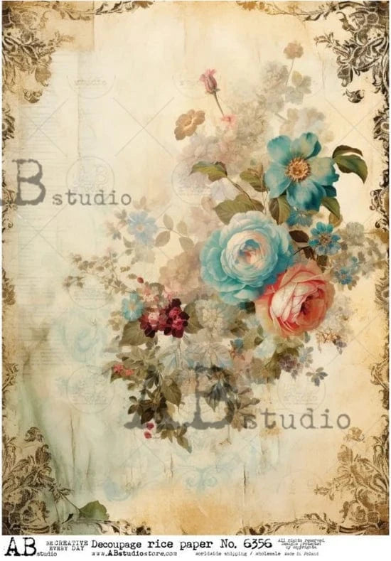 Florentine Bouquet Decoupage Rice Paper (AB Studios No 6356)