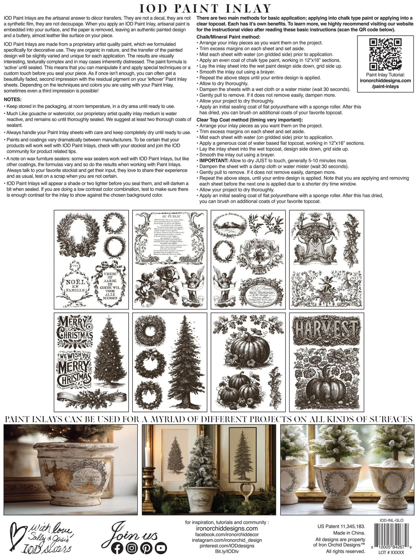 Gloria IOD Paint Inlay 12x16 (8 Sheets)