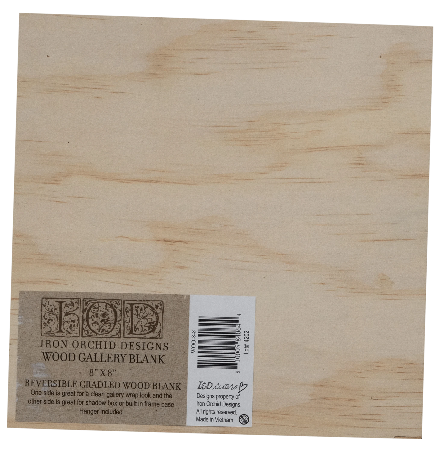 IOD Wood Gallery Blank 8x8