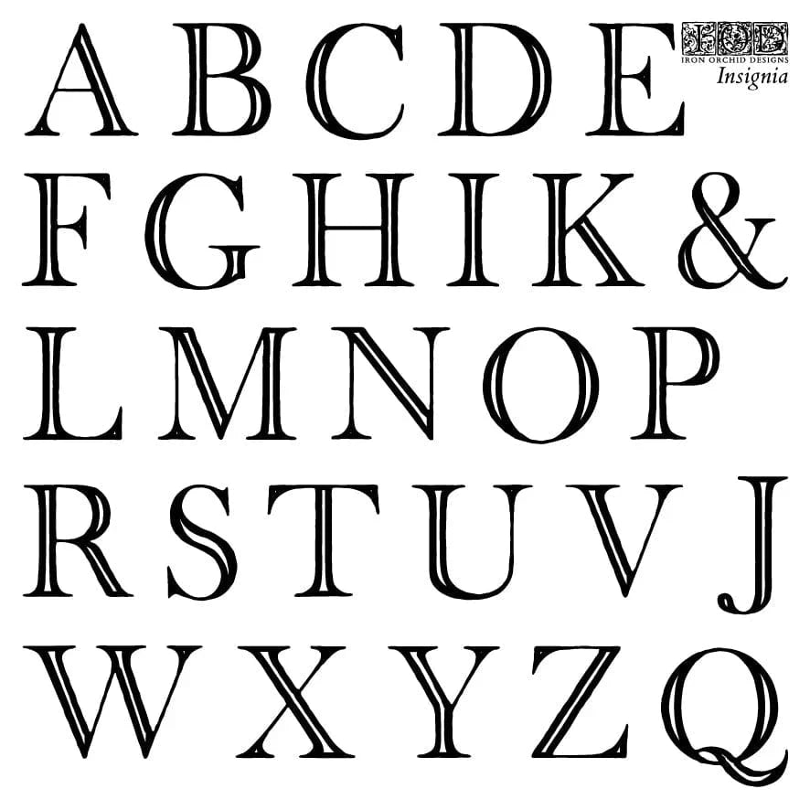 Insignia 6x6 IOD Stamp (4 Sheets + Envelopes)
