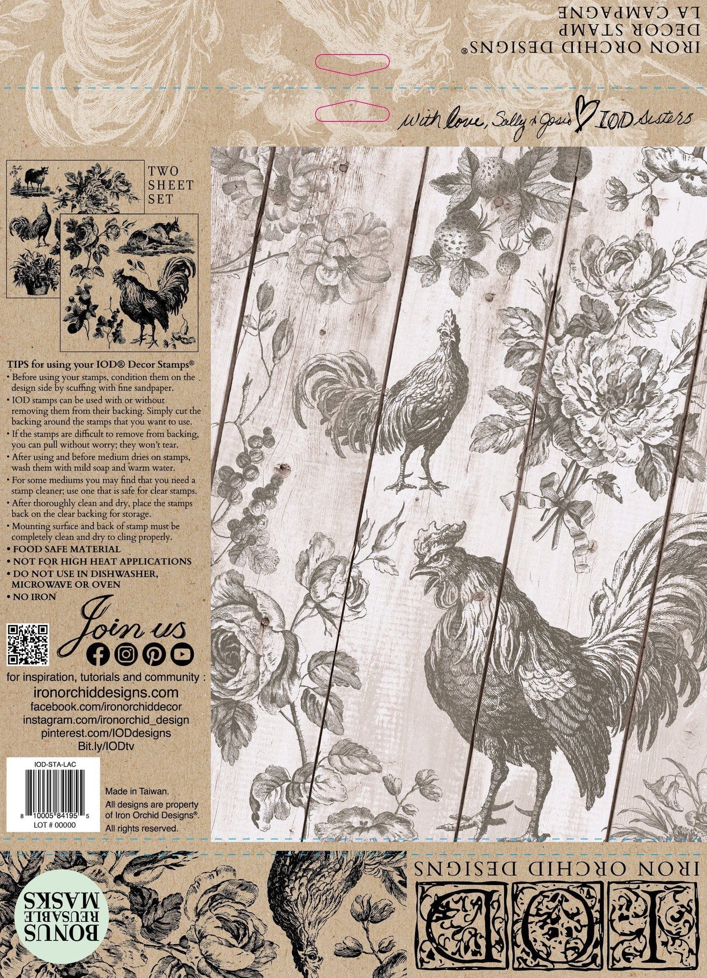 La Campagne 12x12 IOD Stamp (2 Sheets)