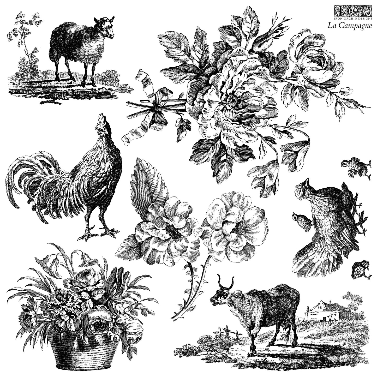 La Campagne 12x12 IOD Stamp (2 Sheets)