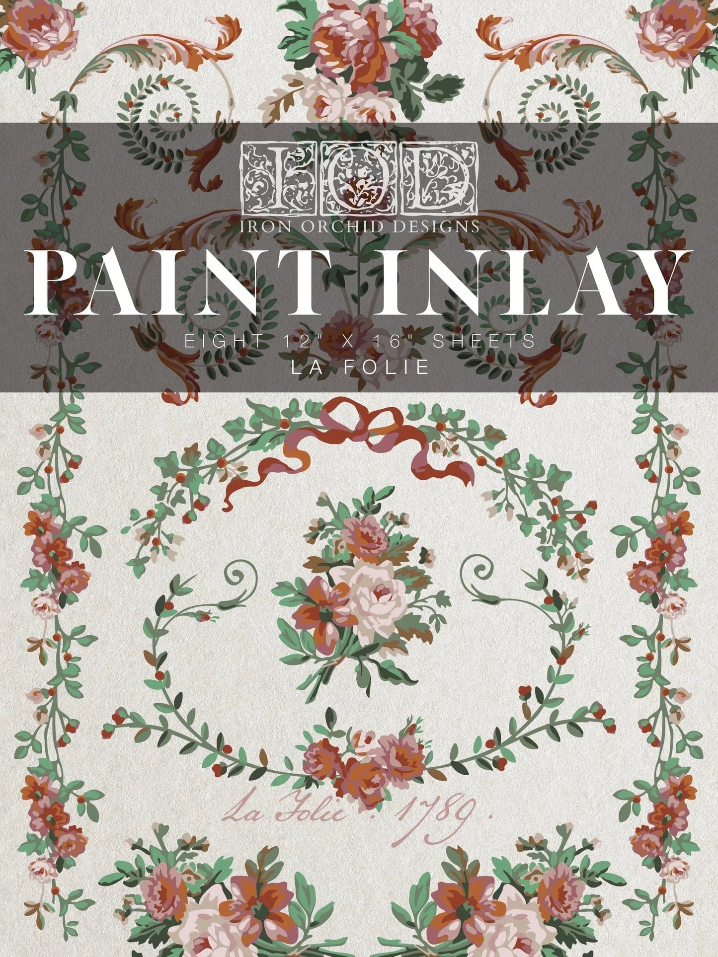 La Folie IOD Paint Inlay 12x16 (8 sheets)