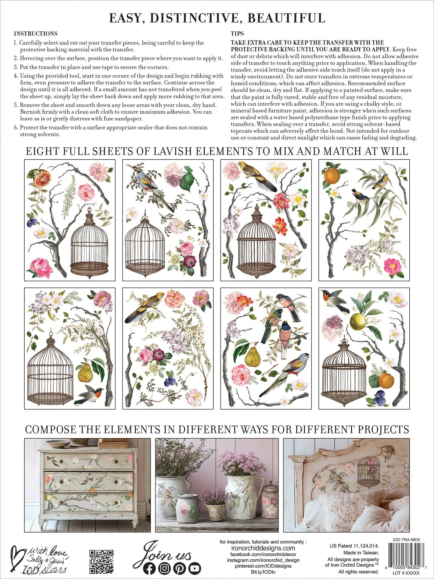 Menagerie IOD Transfer 12x16 Pad (8 sheets)