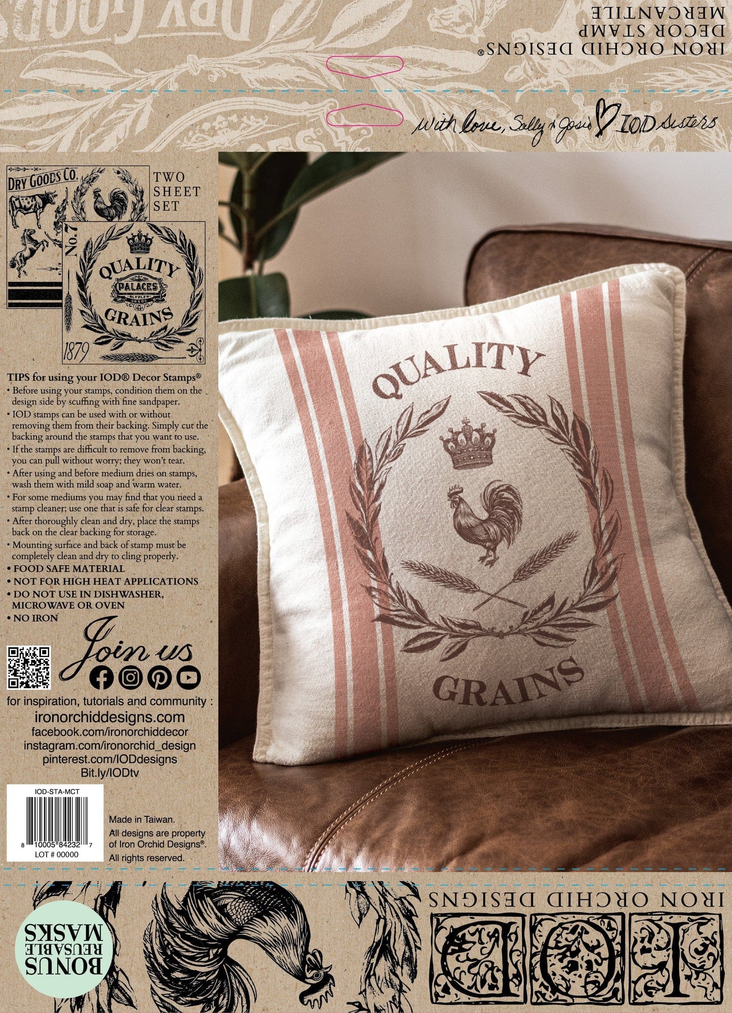 Mercantile 12x12 IOD Stamp (2 Sheets)