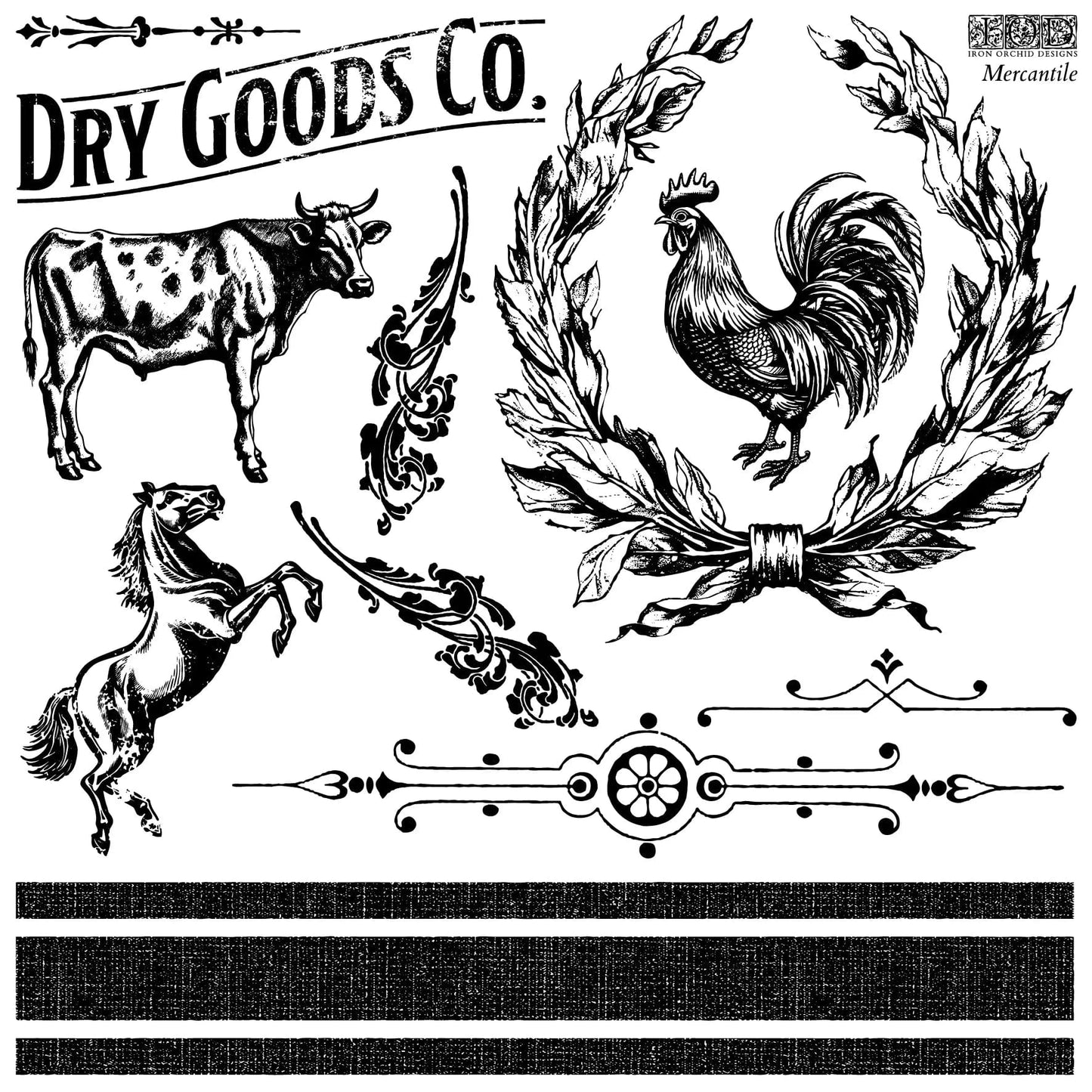 Mercantile 12x12 IOD Stamp (2 Sheets)