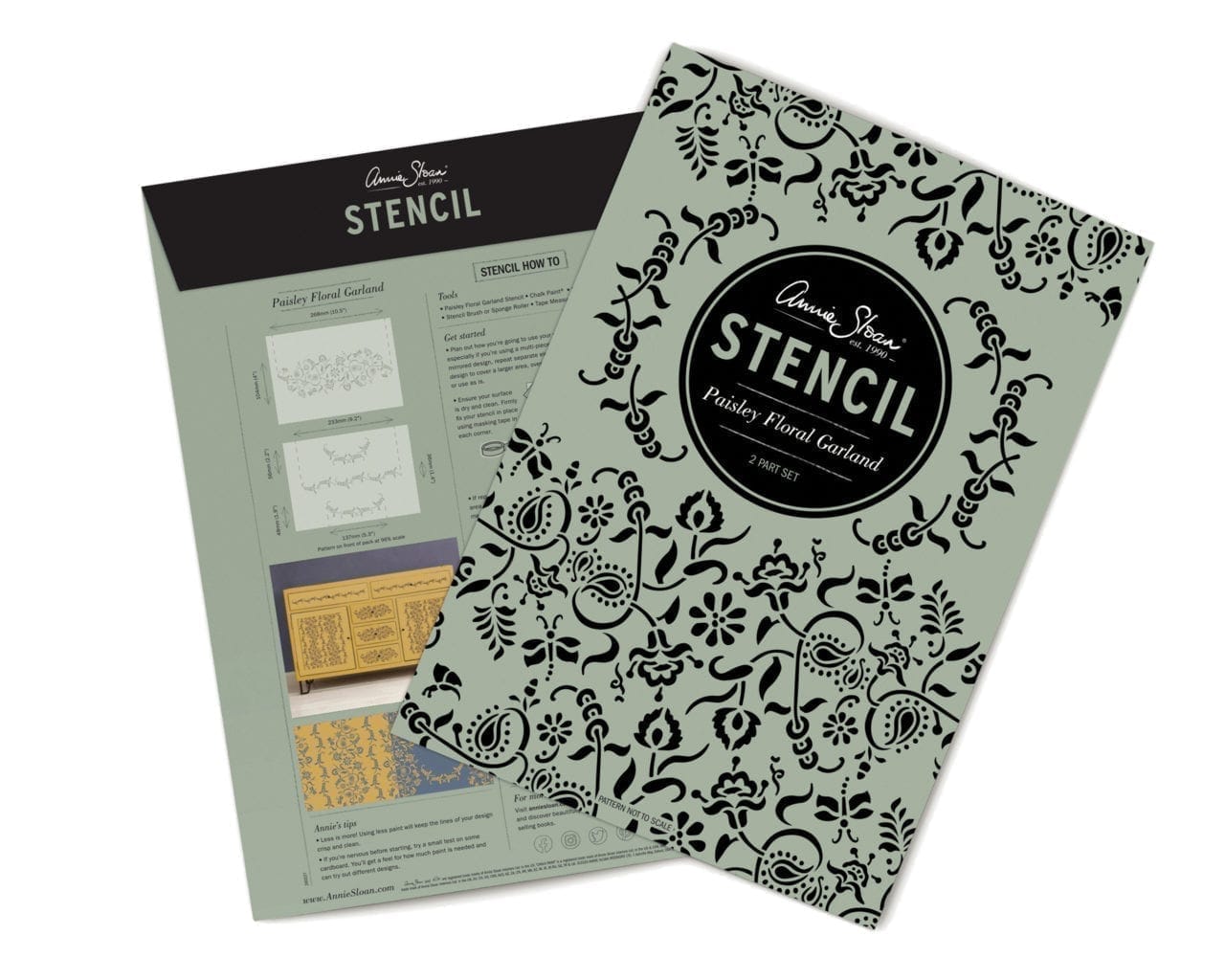 Annie Sloan Paisley Floral Garland Stencil