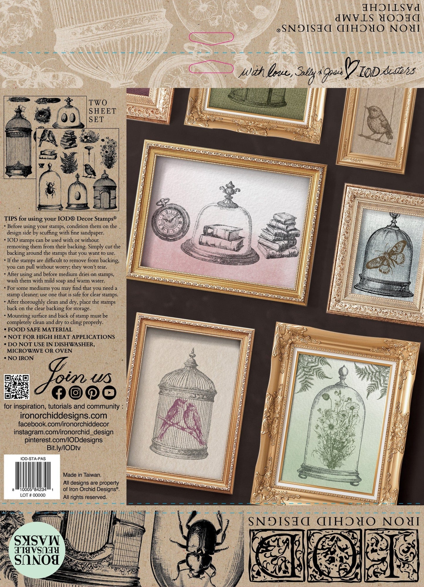 Pastiche 12x12 IOD Stamp (2 Sheets)