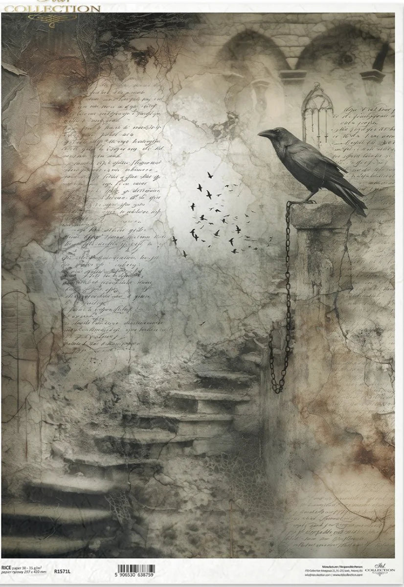 A3 The Raven's Passage Decoupage Rice Paper (ITD No. R1571L)