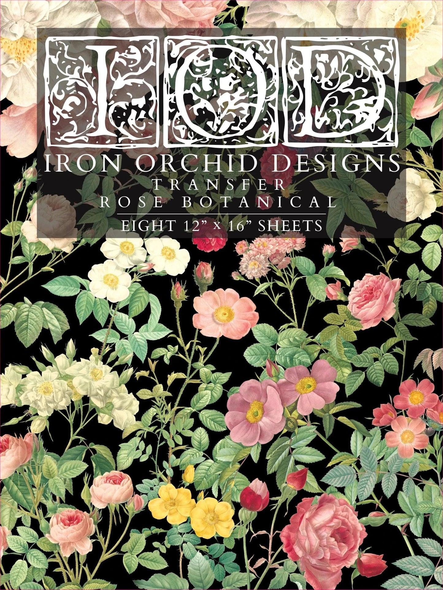Rose Botanical IOD Transfer 12x16 (8 Sheets)