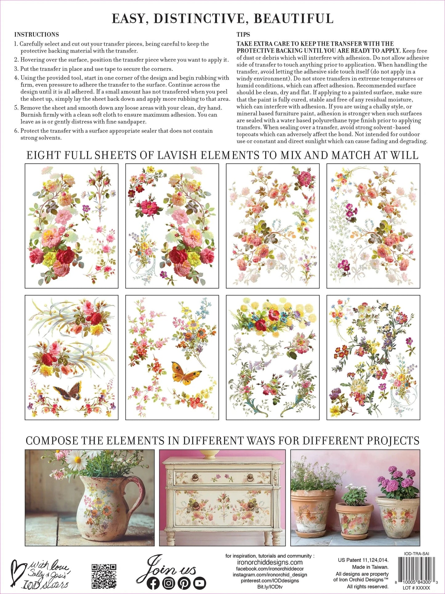 Saint Germain IOD Transfer 12x16 Pad (8 sheets)