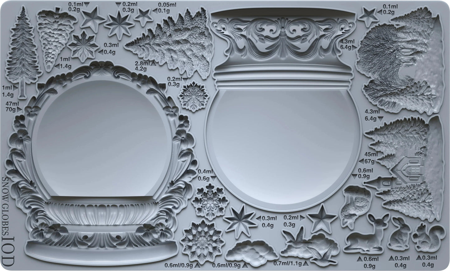 Snow Globes IOD Mould