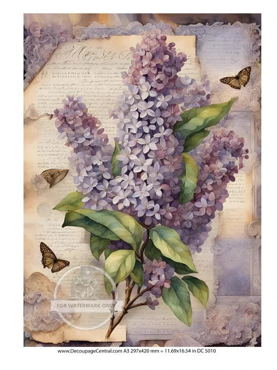 Decoupage Central Decoupage Paper The Lilacs Decoupage Rice Paper (DC5010)