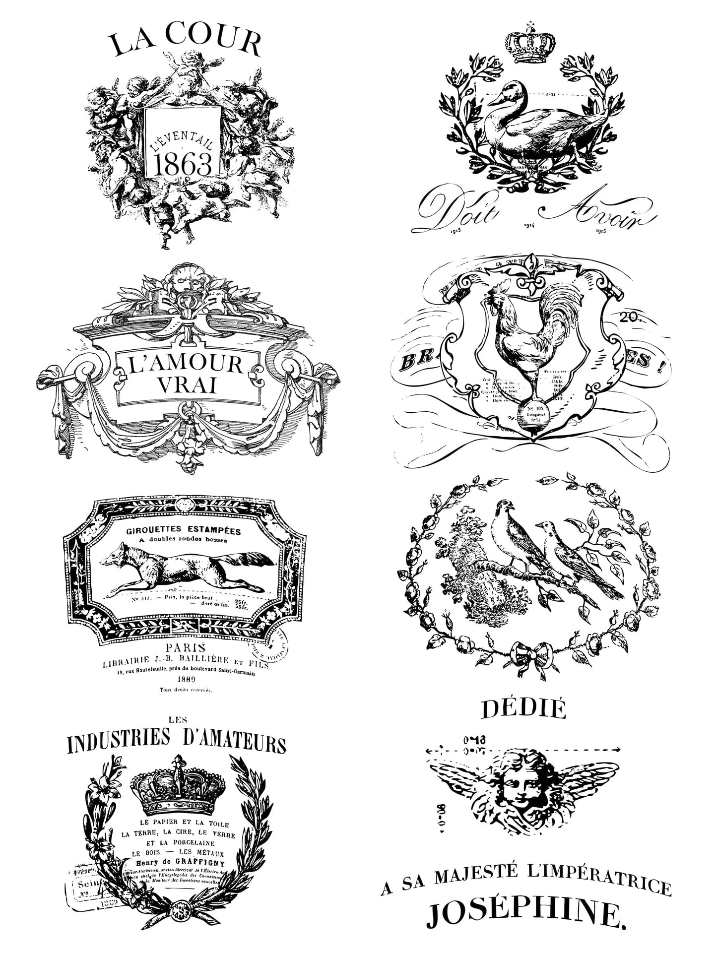 Traditional Pots IOD Transfer 12x16 (4 Sheets)