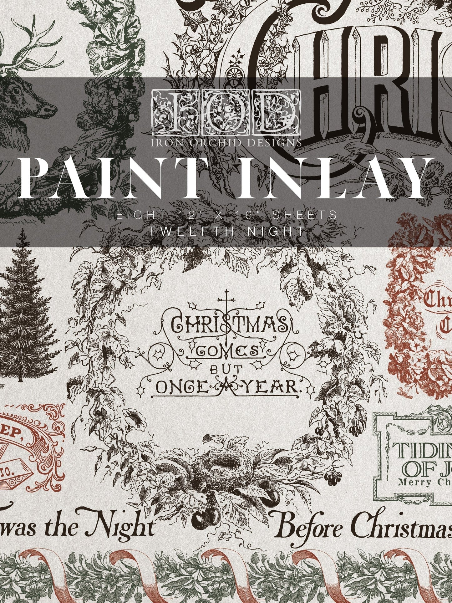 Twelfth Night IOD Paint Inlay 12x16 (8 sheets)